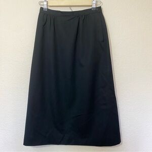 Vintage Pendleton Black Wool Pencil Skirt